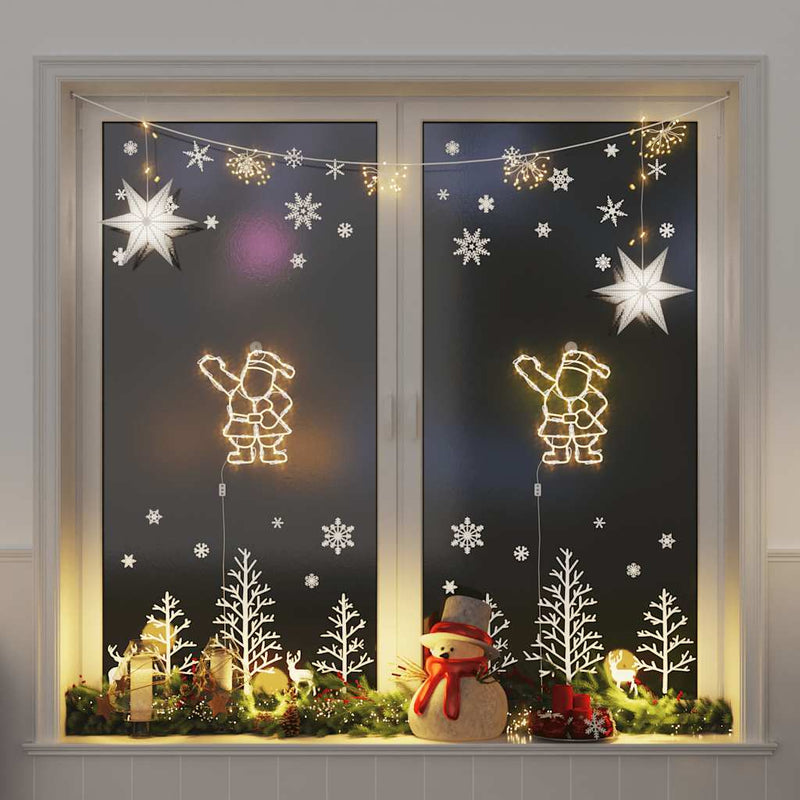 Load image into Gallery viewer, Vidaxl kerstverlichting silhouet van de kerstman2 st 35 leds warm wit
