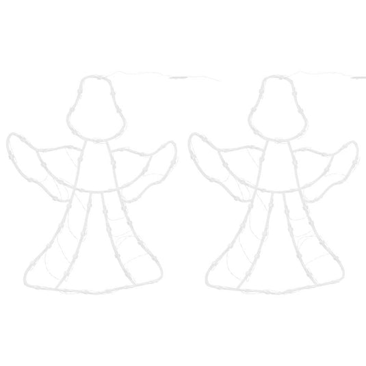 Vidaxl kerstverlichting engel silhouet 2 st 50 leds warm wit