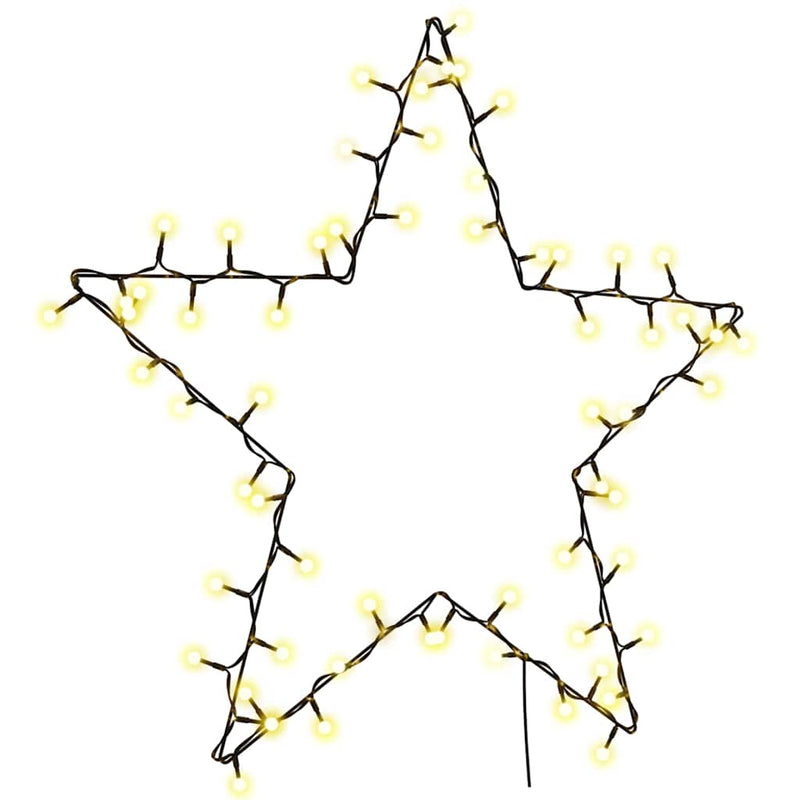 Load image into Gallery viewer, Vidaxl kerstverlichting ster silhouet 80 leds warm wit
