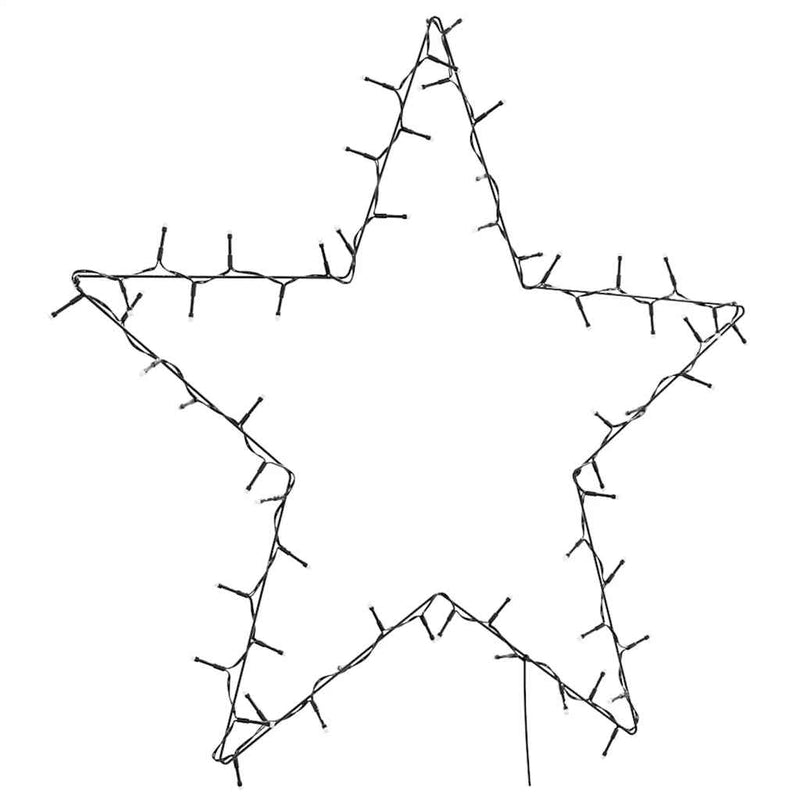 Load image into Gallery viewer, Vidaxl kerstverlichting ster silhouet 80 leds warm wit

