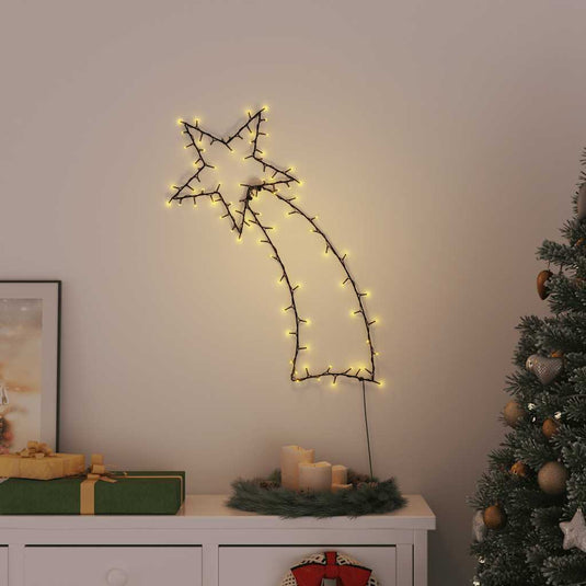 Vidaxl kerstverlichting vallende ster silhouet 115 leds warm wit