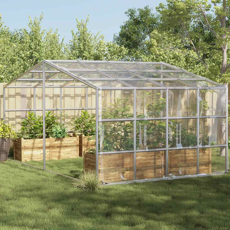 Afbeelding laden in galerijviewer, Vidaxl plantenafdekking met zeilringen 3x8 m pvc
