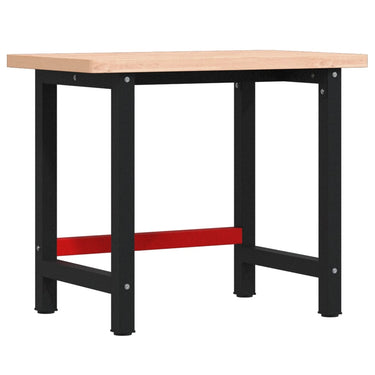 Vidaxl werkbank rechthoekig 100x60x83 cm massief beukenhout