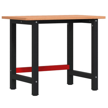 Vidaxl werkbank rechthoekig 100x60x81,5 cm massief beukenhout