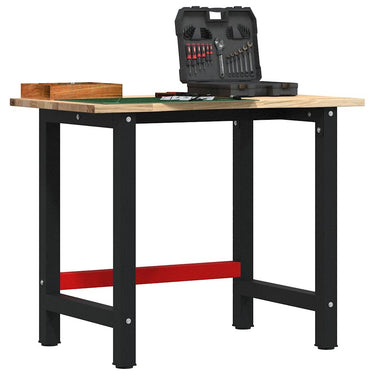 Vidaxl werkbank 100x60x81,5 cm massief eikenhout