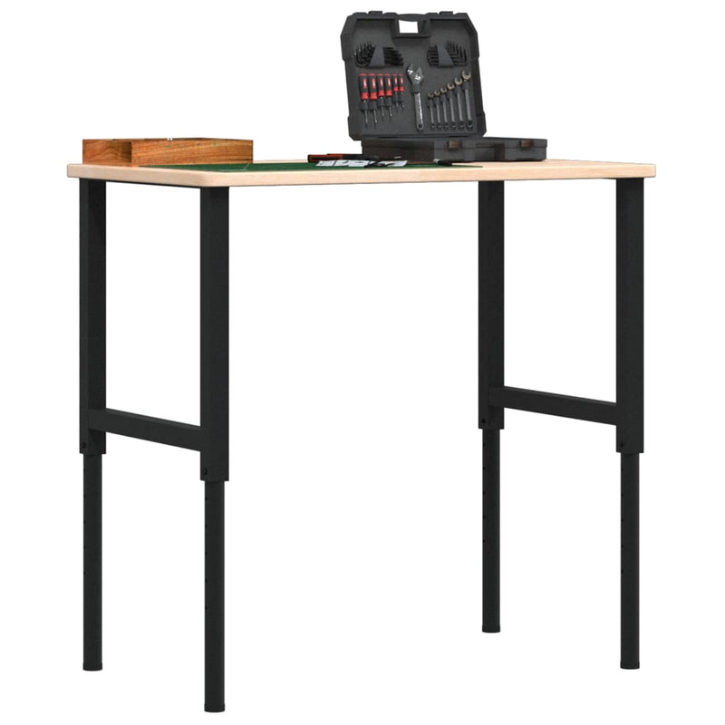 Load image into Gallery viewer, VidaXL Werkbank rechthoekig 100x60x(71,5-98) cm massief eikenhout
