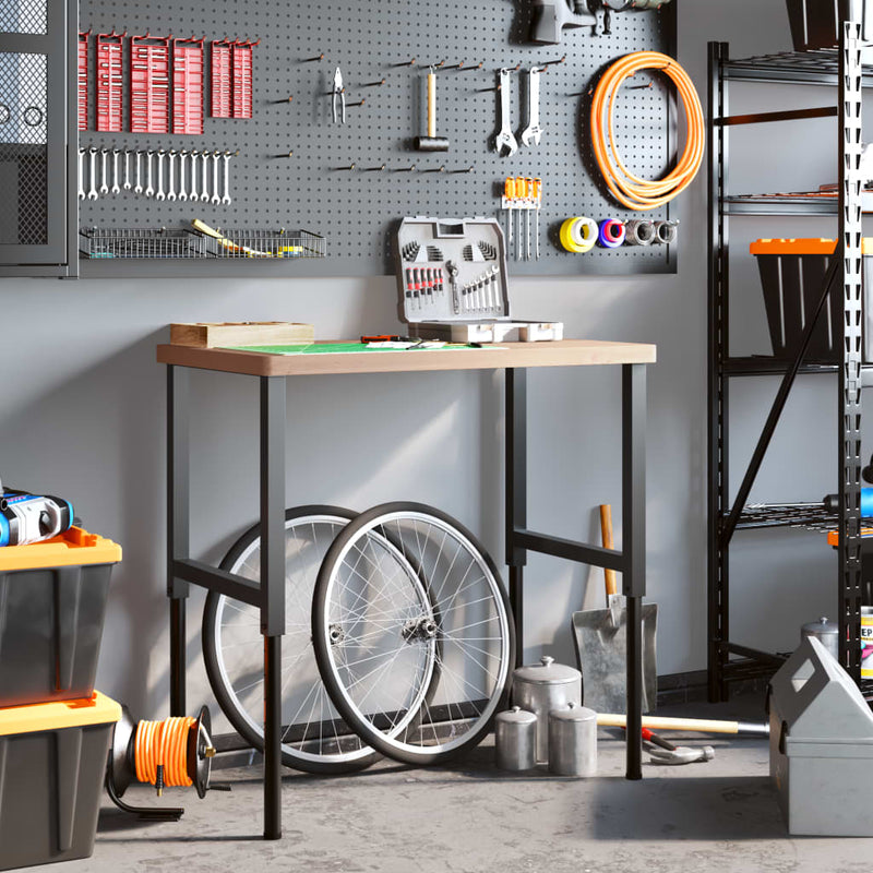 Load image into Gallery viewer, VidaXL Werkbank rechthoekig 100x60x(73-99,5) cm massief beukenhout
