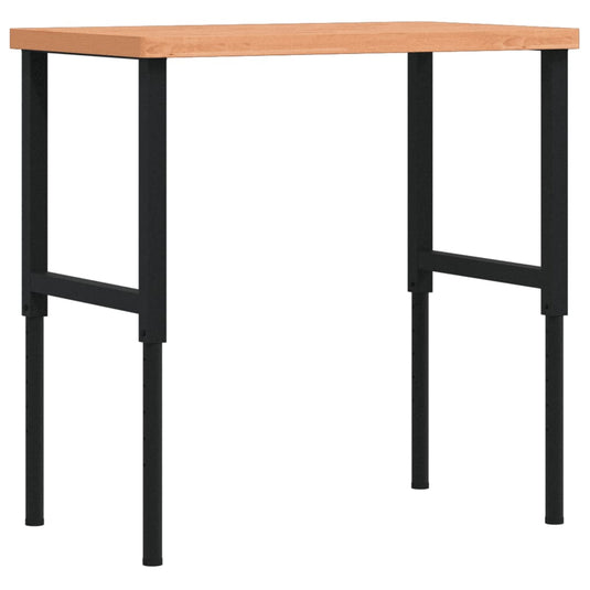 Vidaxl werkbank rechthoekig 100x60x(73-99,5) cm massief beukenhout