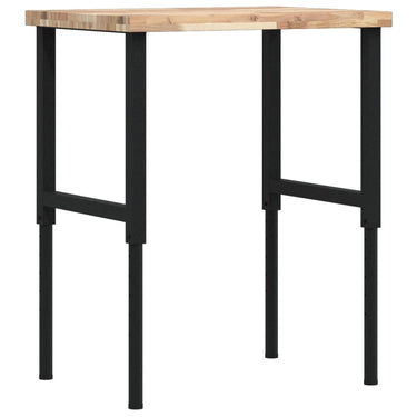 Vidaxl werkbank rechthoekig 80x60x(73-99,5) cm massief acaciahout