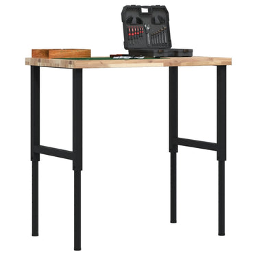 Vidaxl werkbank rechthoekig 100x60x(73-99,5) cm massief acaciahout