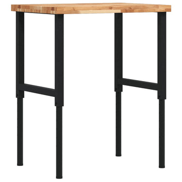 Vidaxl werkbank rechthoekig 80x60x(73-99,5) cm massief acaciahout