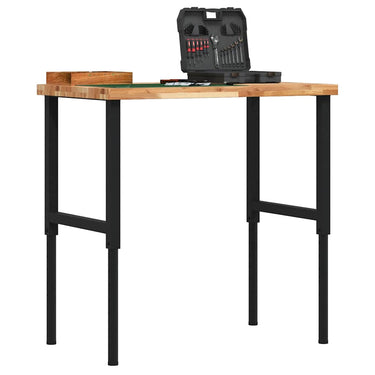 Vidaxl werkbank rechthoekig 100x60x(73-99,5) cm massief acaciahout