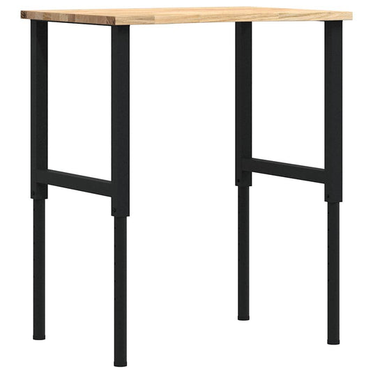 Vidaxl werkbank 80x60x(71,5-98) cm massief eikenhout