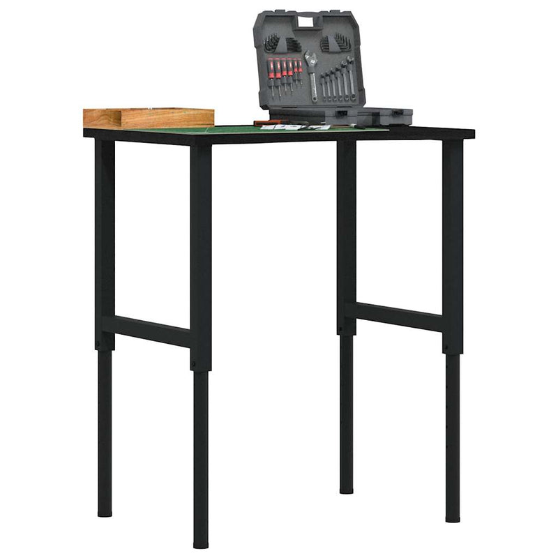 Afbeelding laden in galerijviewer, Vidaxl werkbank 80x60x(71,5-98) cm eikenhout donkerbruin
