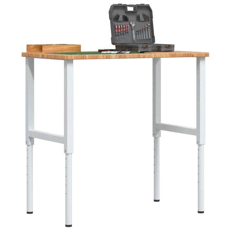 Load image into Gallery viewer, VidaXL Werkbank rechthoek 100x60x(71,5-98) cm eikenhout lichtbruin
