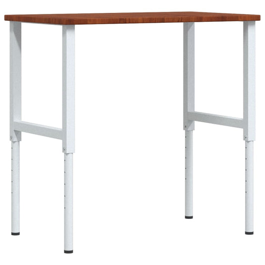 Vidaxl werkbank rechthoek 100x60x(71,5-98) cm eikenhout donkerbruin