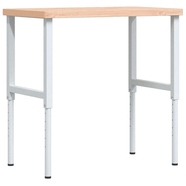 Vidaxl werkbank rechthoekig 100x60x(73-99,5) cm massief beukenhout