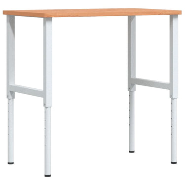 Vidaxl werkbank rechthoekig 100x60x(71,5-98) cm massief beukenhout