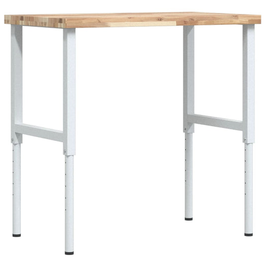 Vidaxl werkbank rechthoekig 100x60x(73-99,5) cm massief acaciahout