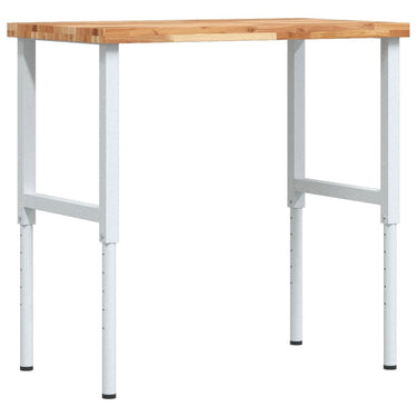 Vidaxl werkbank rechthoekig 100x60x(73-99,5) cm massief acaciahout