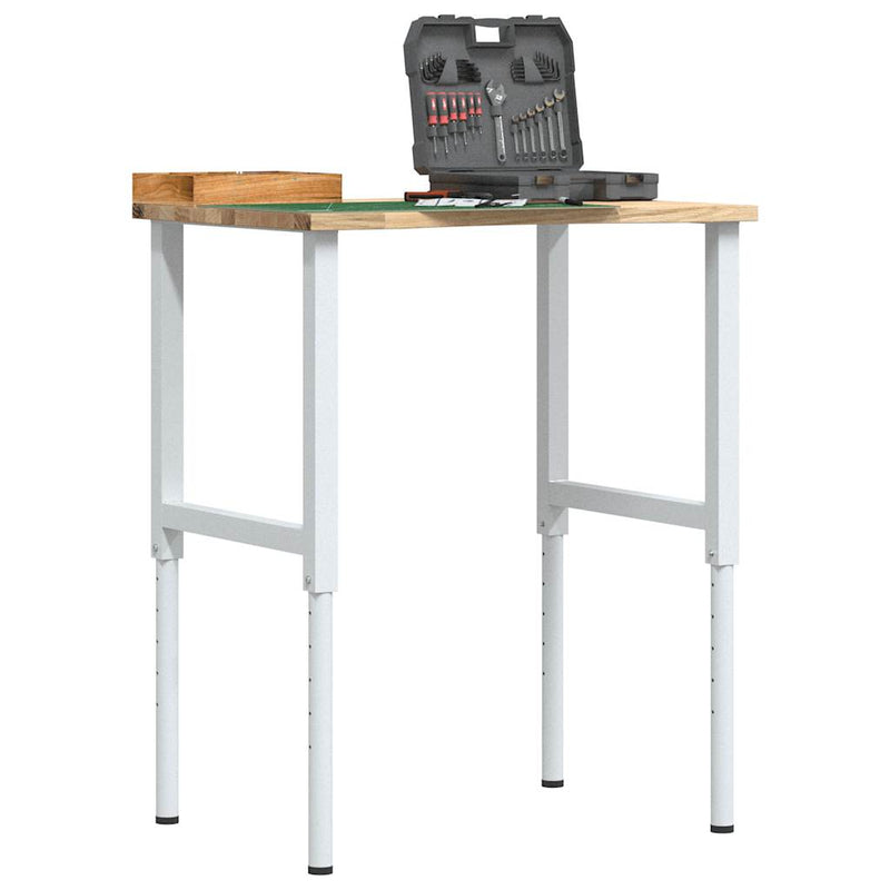 Afbeelding laden in galerijviewer, Vidaxl werkbank 80x60x(71,5-98) cm massief eikenhout
