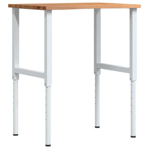 Vidaxl werkbank 80x60x(71,5-98) cm eikenhout lichtbruin
