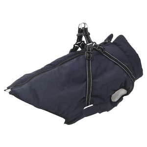 Vidaxl hondenjas met harnas waterdicht reflecterend marineblauw l44