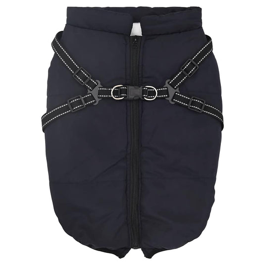 Vidaxl hondenjas met harnas waterdicht reflecterend marineblauw l68