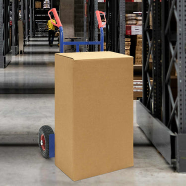 Vidaxl handtrolley blauw en rood 57 x 46 x 113 cm staal