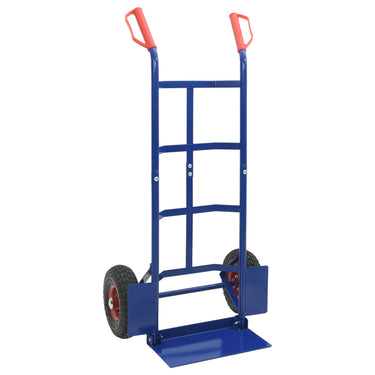 Vidaxl handtrolley blauw en rood 57 x 46 x 113 cm staal
