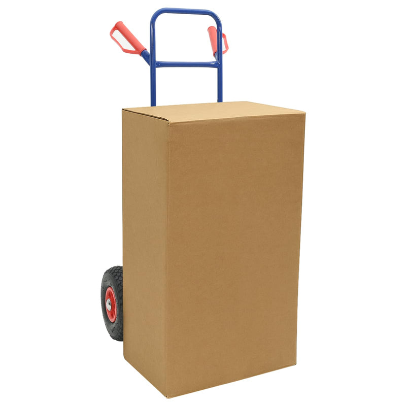 Afbeelding laden in galerijviewer, Vidaxl handtrolley blauw en rood 49,5 x 53 x 114 cm staal

