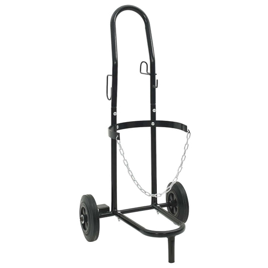 Vidaxl handtrolley zwart en rood 49 x 49 x 101 cm staal