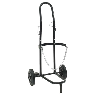 Vidaxl handtrolley zwart en rood 49 x 49 x 101 cm staal