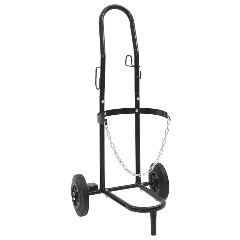 Afbeelding laden in galerijviewer, Vidaxl handtrolley zwart en rood 49 x 49 x 101 cm staal
