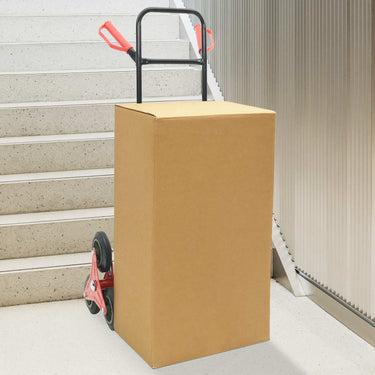 Vidaxl handtrolley zwart en rood 64,5 x 49,5 x 114 cm staal