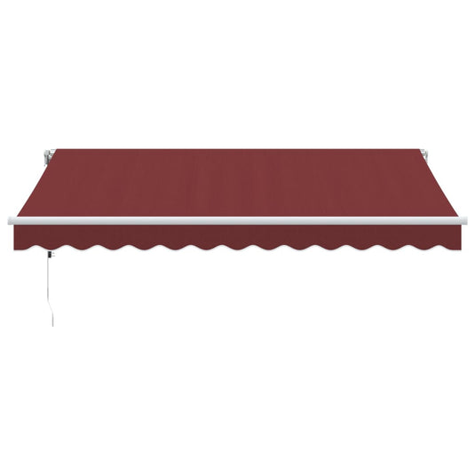 Vidaxl luifel automatisch uittrekbaar 350x250 cm bordeauxrood