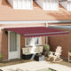 Vidaxl luifel handmatig uittrekbaar 400x300 cm bordeauxrood