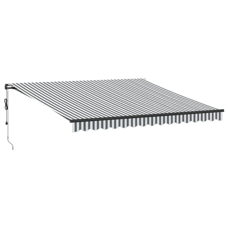 Load image into Gallery viewer, VidaXL Luifel automatisch uittrekbaar LED 400x300 cm antraciet en wit
