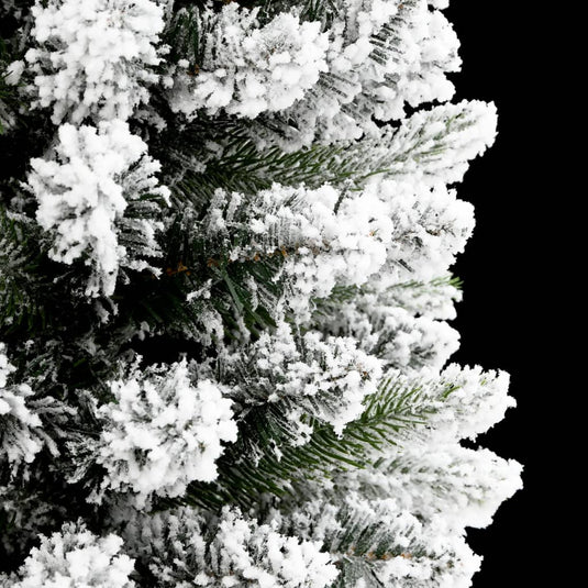 Vidaxl kunstkerstboom met sneeuw smal 150 cm pvc en pe