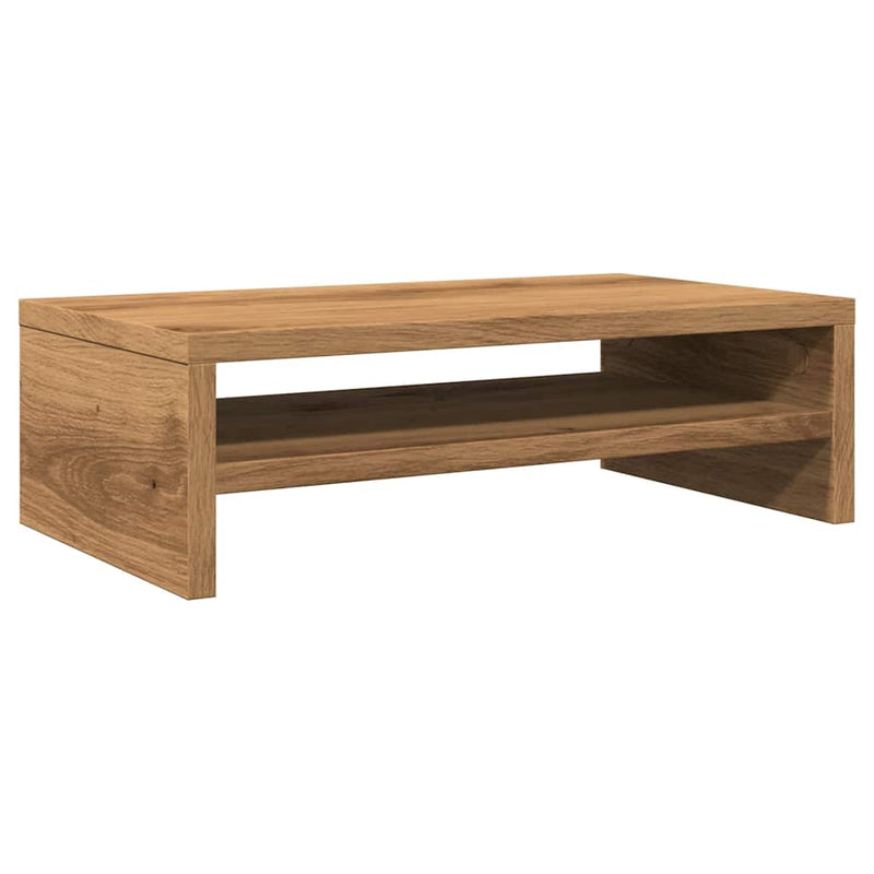 Load image into Gallery viewer, VidaXL Monitorstandaard 42x24x13 cm bewerkt hout artisanaal eikenkleur
