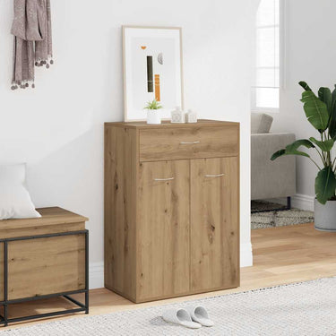 Vidaxl schoenenkast 60x35x84 cm bewerkt hout artisanaal eikenkleur