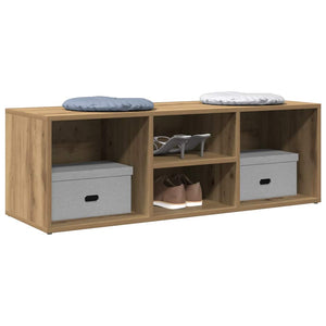 Vidaxl schoenenopbergbank 105x35x35 cm bewerkt hout artisanaal eiken