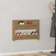 Vidaxl wandschoenenkast 80x18x60 cm bewerkt hout artisanaal eikenkleur