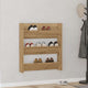 Vidaxl wandschoenenkast 80x18x90 cm bewerkt hout artisanaal eikenkleur