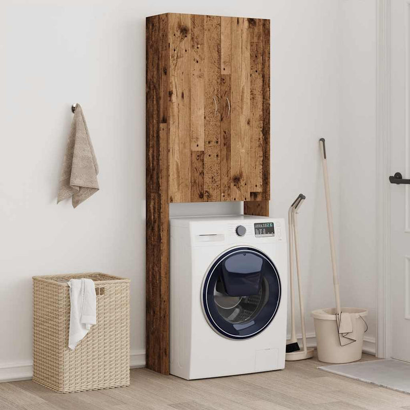 Load image into Gallery viewer, Vidaxl wasmachinekast 64x25,5x190 cm oud houtkleurig
