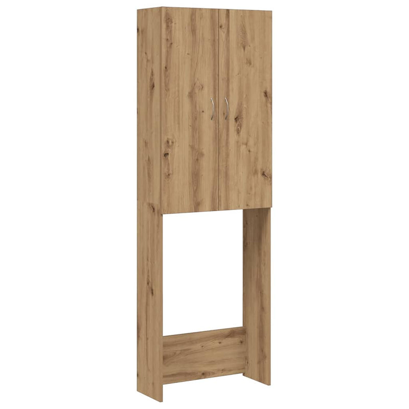 Afbeelding laden in galerijviewer, Vidaxl wasmachinekast 64x25,5x190 cm artisanaal eikenkleur
