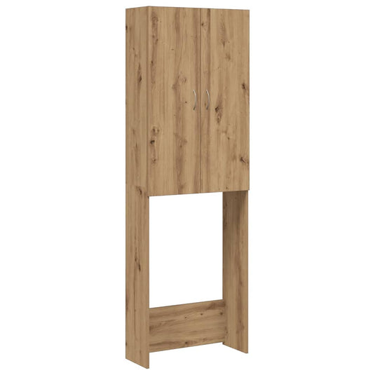 Vidaxl wasmachinekast 64x25,5x190 cm artisanaal eikenkleur