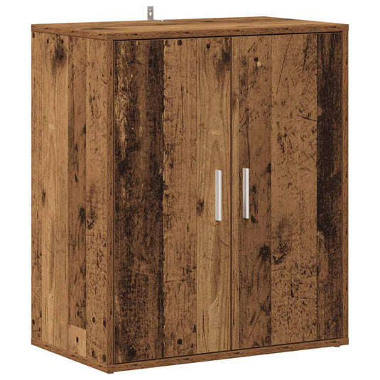 Vidaxl schoenenkast 60x35x70 cm bewerkt hout oud houtkleurig