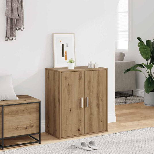Vidaxl schoenenkast 60x35x70 cm bewerkt hout artisanaal eikenkleur