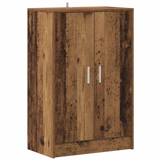 Vidaxl schoenenkast 60x35x92 cm bewerkt hout oud houtkleurig